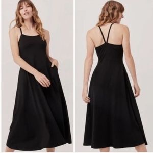 Pact szM Organic cotton midi strappy sundress built-in bra